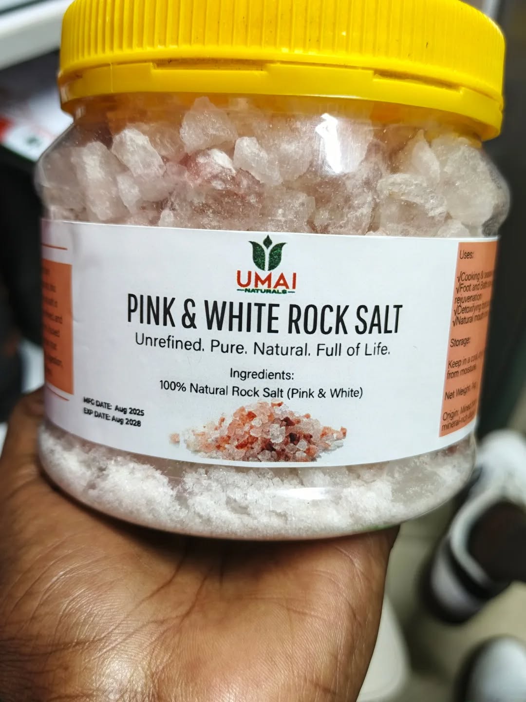 Pink and White Rock Salt – Unrefined Mineral Crystals.