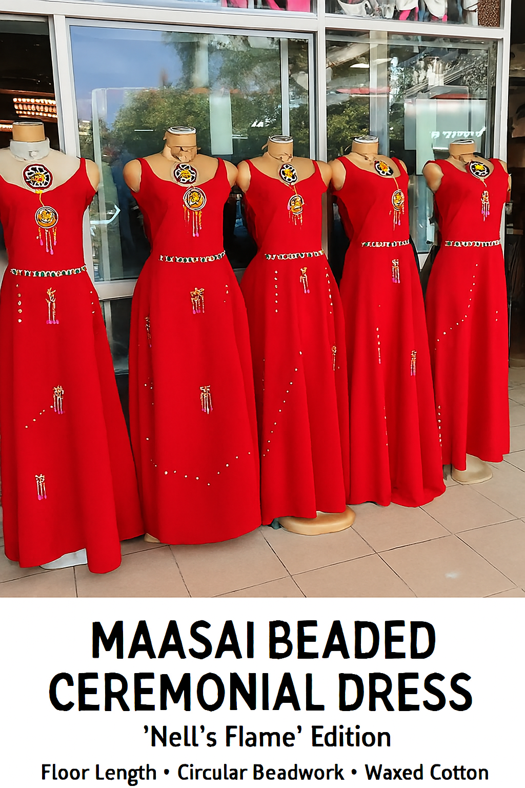 AUTHENTIC MAASAI BEADED CEREMONIAL DRESS – ‘maasai treasures kenya’ Edition.