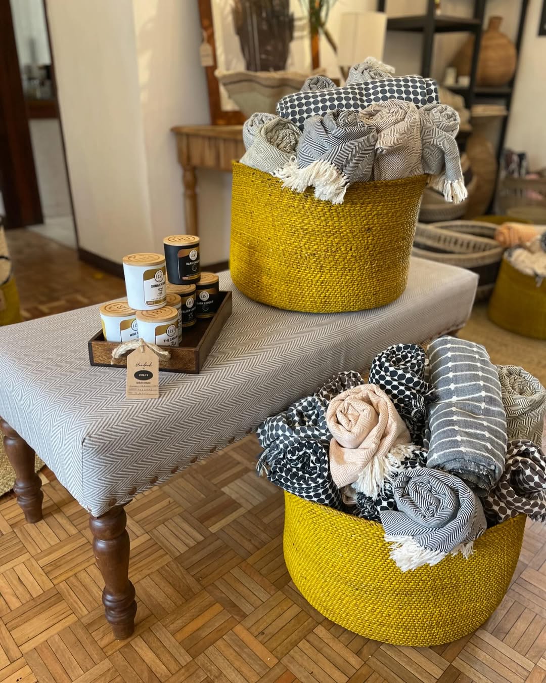 Maasai Textile & Basket Duo – 'Enjipai' (Joy) – Artisan Comfort & Storage Set.