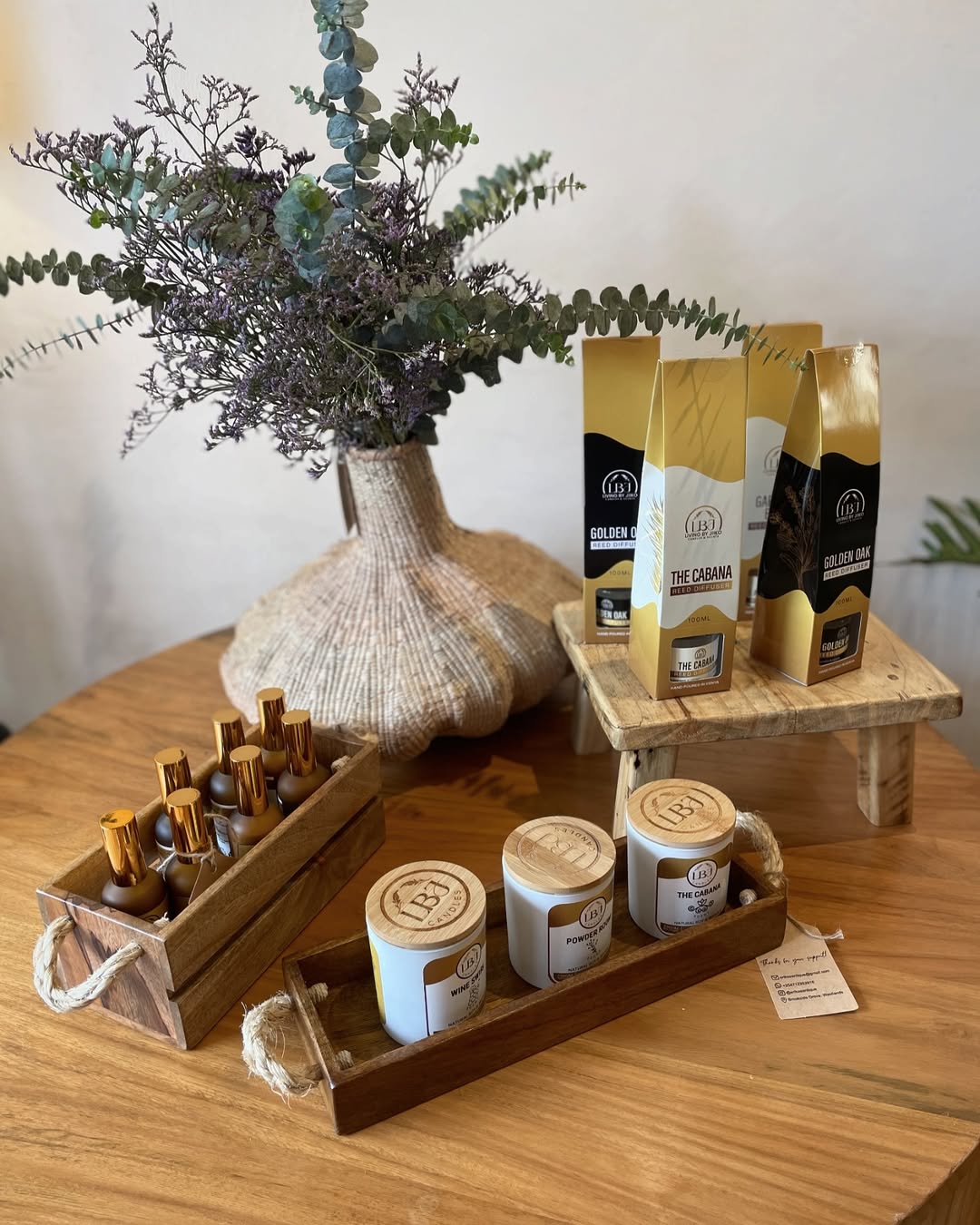 Maasai Ritual Tabletop – 'Enkátá Naramat' (Gathered Offerings) – Artisan Display for Scent, Sip & Spirit