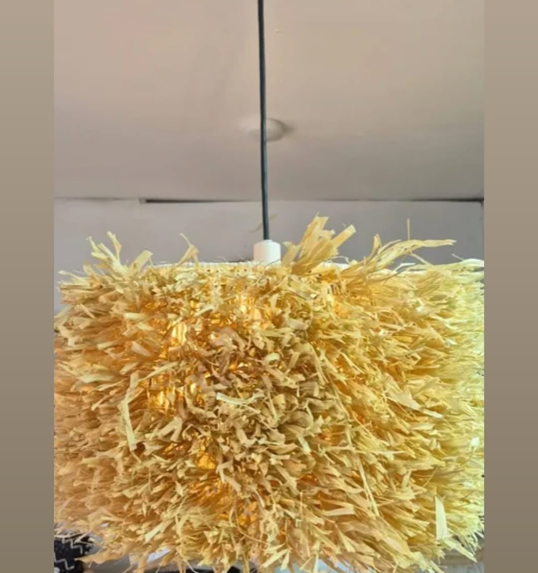 Raffia Pendant Light in Natural Radiance - Savannah Bloom – Enkito e Ang’ (Step of Light).