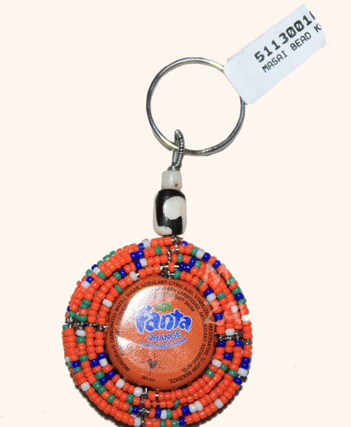 Upcycled Beaded Cap Keychain – Olng’ejuk le Enkare e Nkae (Vessel of the Adornment Spirit) – Jubilee Edition.