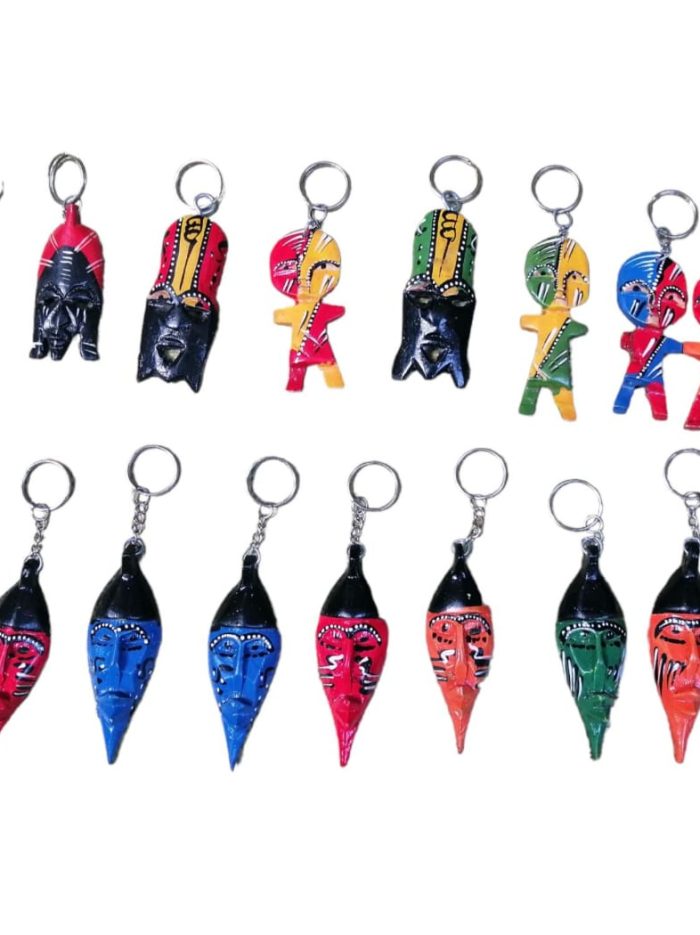 Ancestral Mask Keychain Set – Olng’ejuk le Enkare e Nkae (Vessel of the Adornment Spirit) – Guardian Edition.