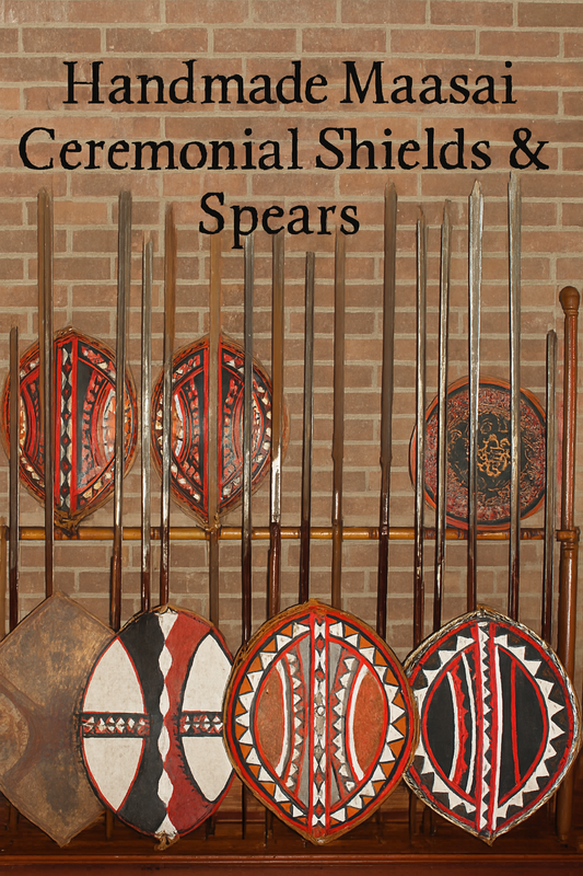 Handcrafted Maasai Ceremonial Shields and Spears – Enkito e Enkai (Step of the Divine).