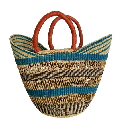 Striped Woven Basket with Handles - Circle of Carry & Contrast – Enkito e Oltau (Step of Gathering).