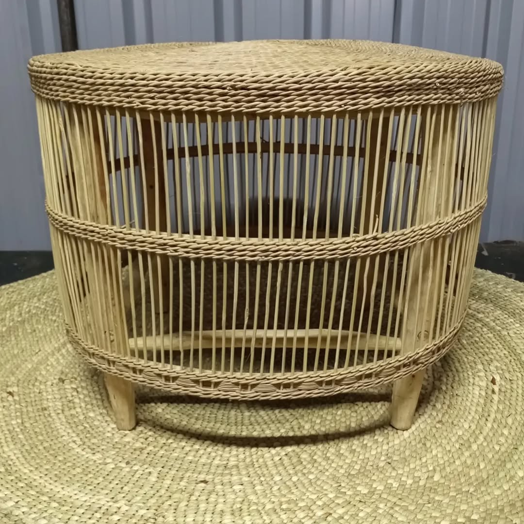 Woven Stool with Mat - Circle of Structure & Stillness – Enkito e Naramat (Step of Pause).