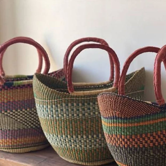 Trio of Woven Carry Baskets - Circle of Pattern & Purpose – Enkito e Oltau (Step of Gathering).