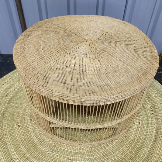 Woven Stool with Mat - Circle of Structure & Stillness – Enkito e Naramat (Step of Pause).