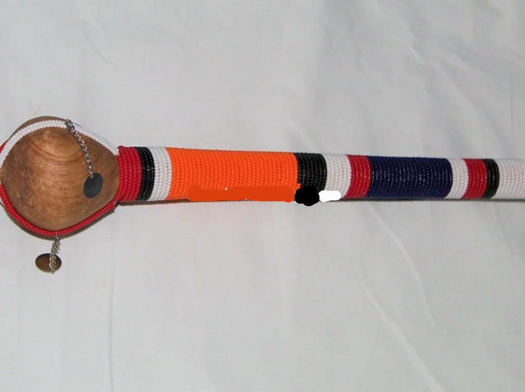 AUTHENTIC MAASAI BEADED RUNGU – Symbol of Strength and Ceremony.