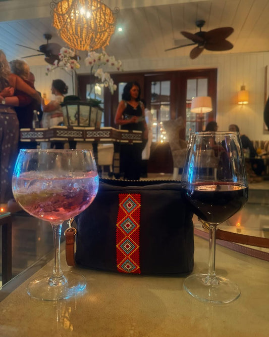 Maasai Social Echo – 'Enkátá Emut' (Adornment & Echo) – Cocktail Ritual & Embroidered Clutch Ensemble.