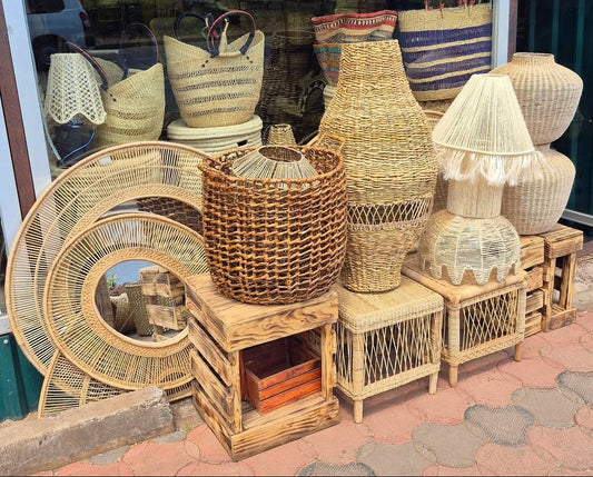 Artisan Display of Woven Home Accents - Circle of Craft & Continuity – Enkito e Naramat (Step of Stillness).