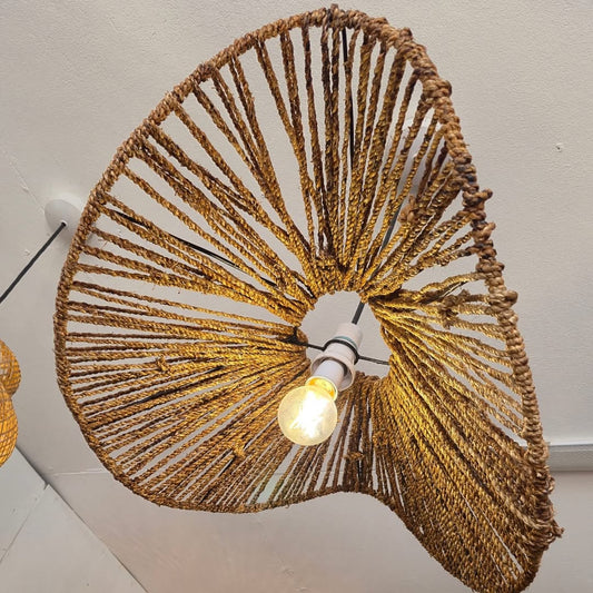 Spiral Woven Ceiling Pendant - Circle of Motion & Glow – Enkito e Enkai (Step of Illumination).