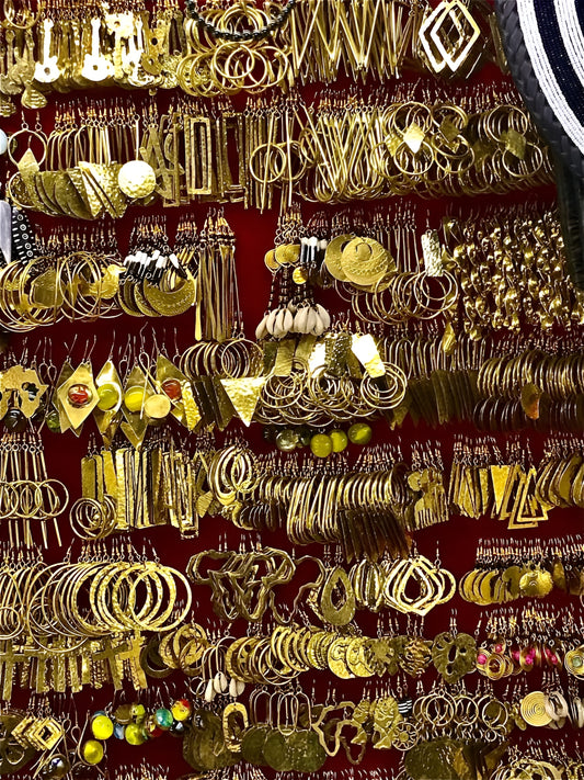 Authentic Maasai Brass Hoop Earrings – Hammered Texture with Cowrie Shells – ‘Enkaji’ (Home) Collection