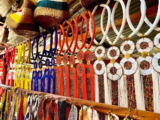 Authentic Maasai Beaded Choker Necklace – Handcrafted Statement Jewelry (‘Olakira’ Collection).