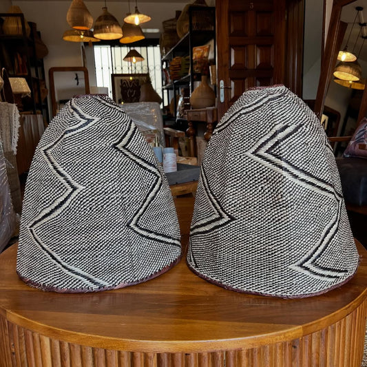 Maasai Zigzag Pair – 'Enkátá Olng’ej' (Echo Form) – Woven Containment Covers.