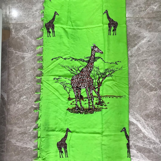 AUTHENTIC SAVANNAH GIRAFFE WRAP – ‘Green Horizon’ Edition.