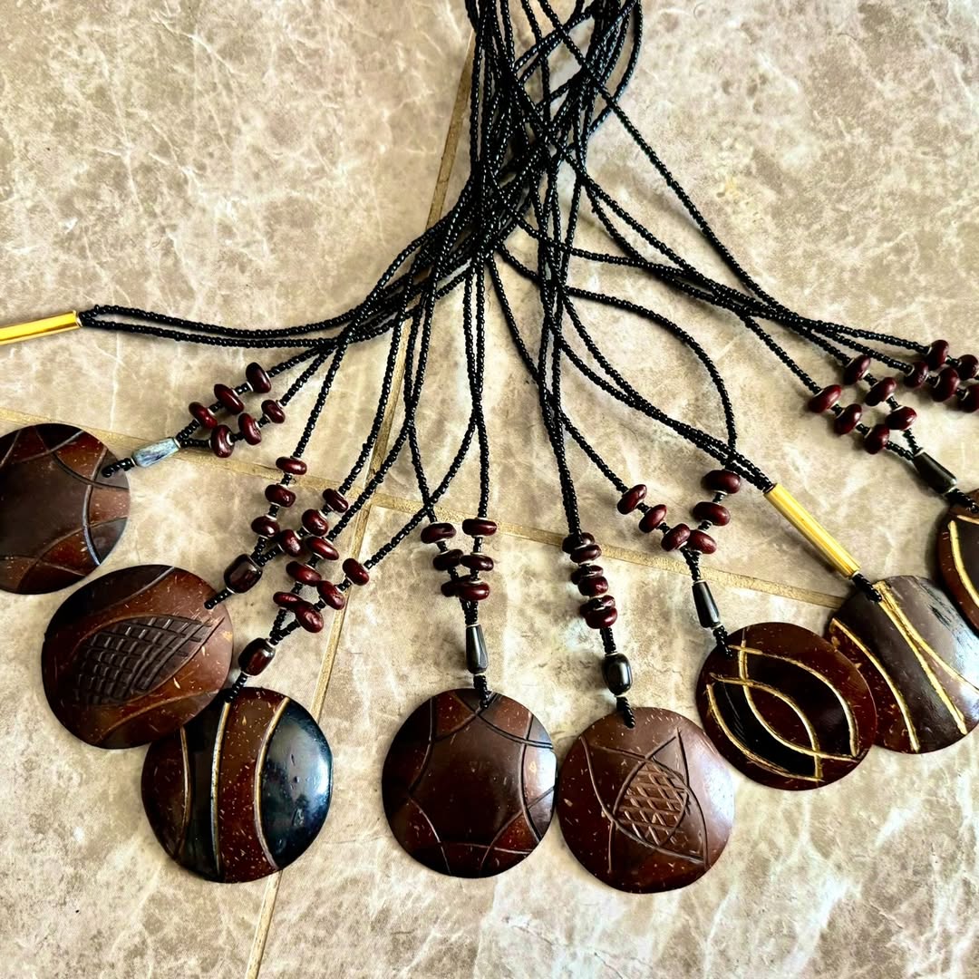 Authentic Kaya Beads – Personalized Bone Pendant Necklace Series.