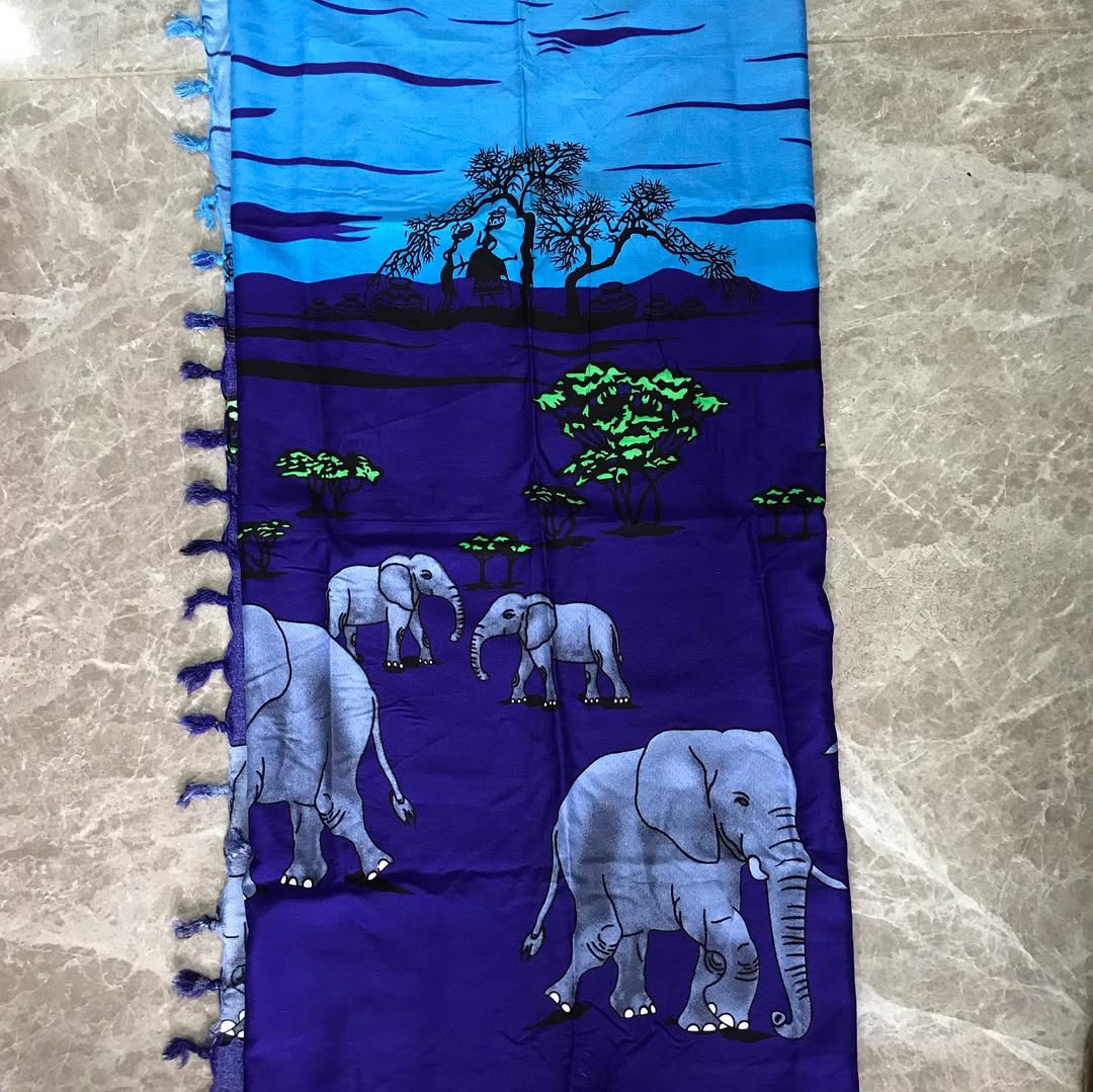 AUTHENTIC ELEPHANT SAVANNAH WRAP – ‘Blue Dusk’ Edition.