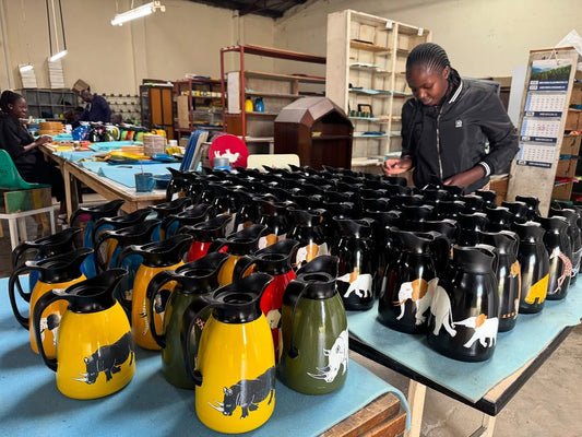 Maasai Flame Keepers – 'Enkátá Oltau' (Gathering Ground) – Wildlife Thermos Craft Ritual Ensemble.
