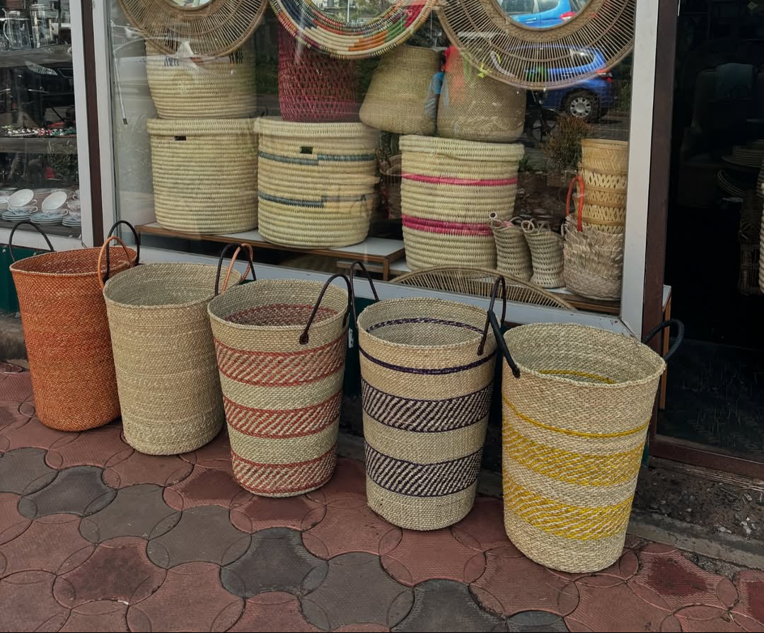Artisan Basket Quintet in Earth & Ember - Circle of Pattern & Path – Enkito e Emayian (Step of Celebration).