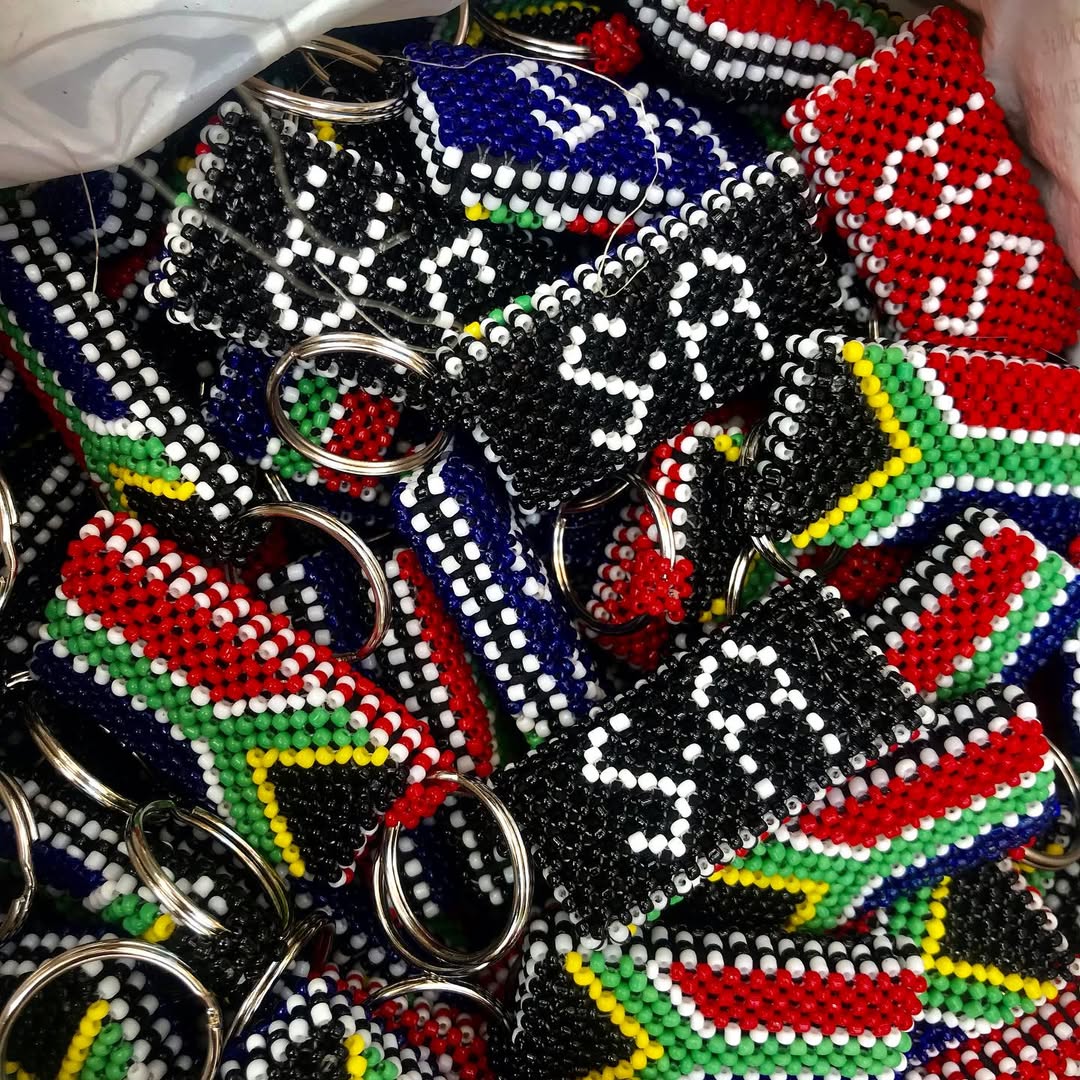 Authentic Kenyan Flag Beaded Key Holder Collection - ‘Enderit’ (Unity).