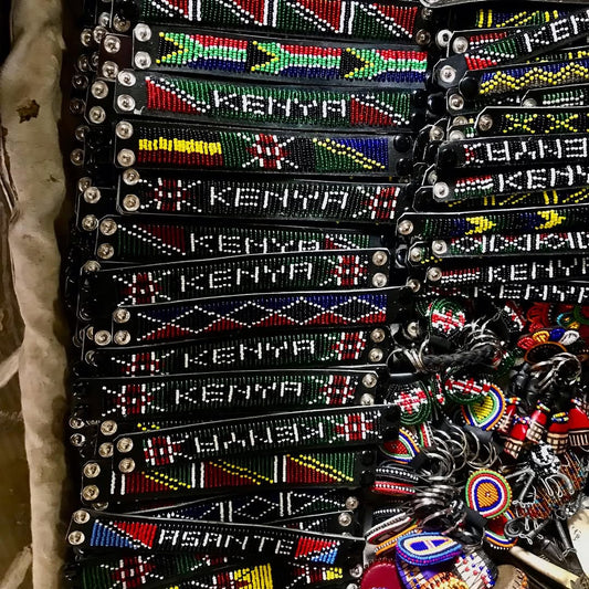 Authentic Leather and Beaded Armband Collection - ‘Osotua’ (Connection).