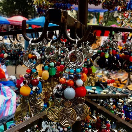 Authentic Maasai Beaded Spiral Earrings Collection - ‘Orpurkel’ (Treasure).