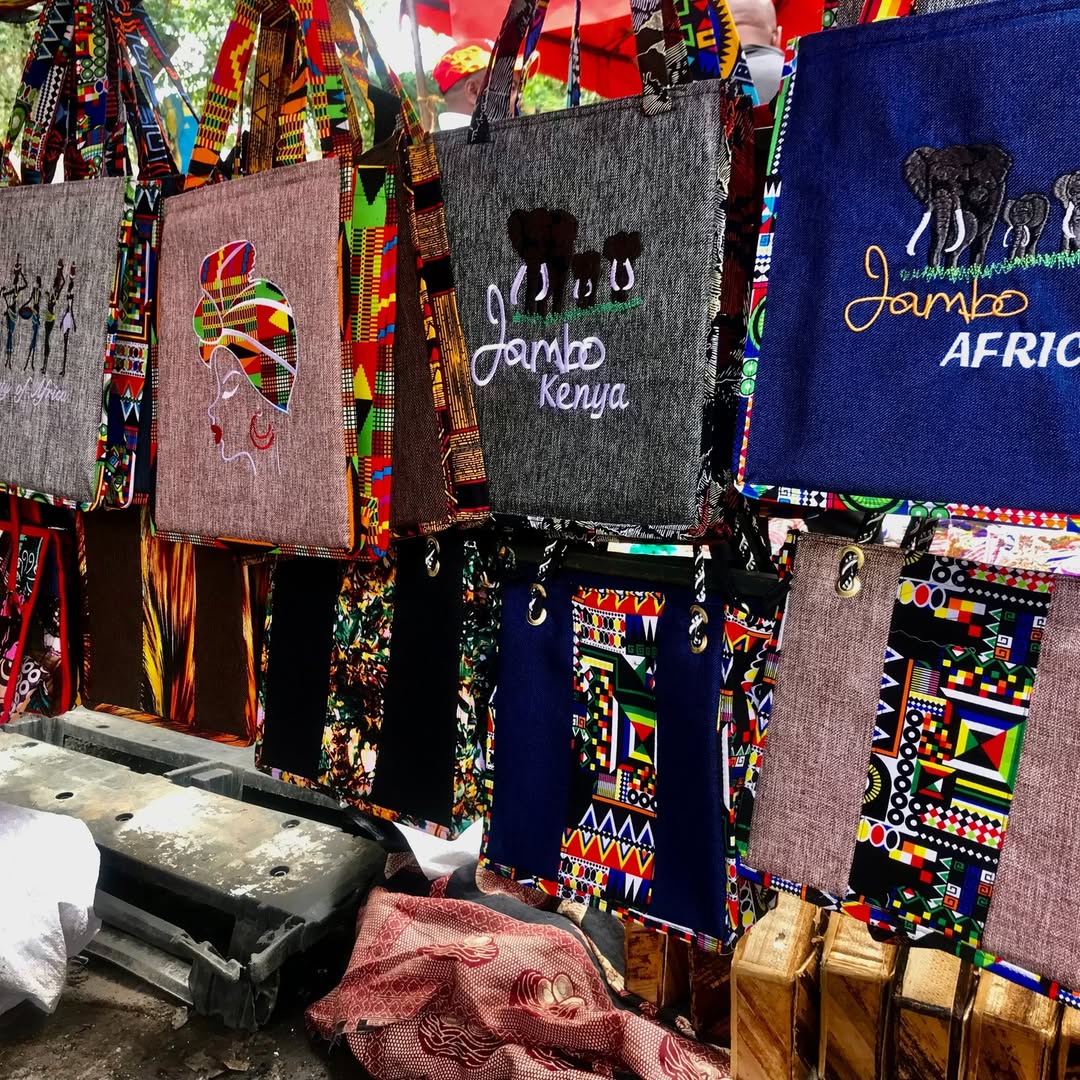 Embroidered Narrative Tote Bag – Hadithi Ya Afrika (African Story)