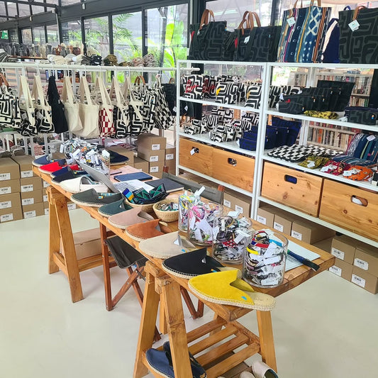 Artisan Footwear & Tote Ensemble - Maasai Vault of Patterned Steps – 'Enkátá Olkirenyi' (Path & Texture).