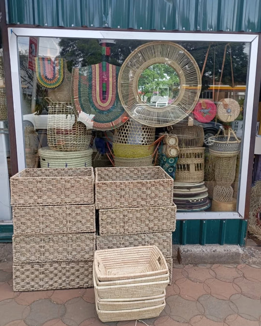 Artisan Basket Wall – Stacked Rhythm & Spirit Circle – Enkito e Oltau (Step of Gathering).