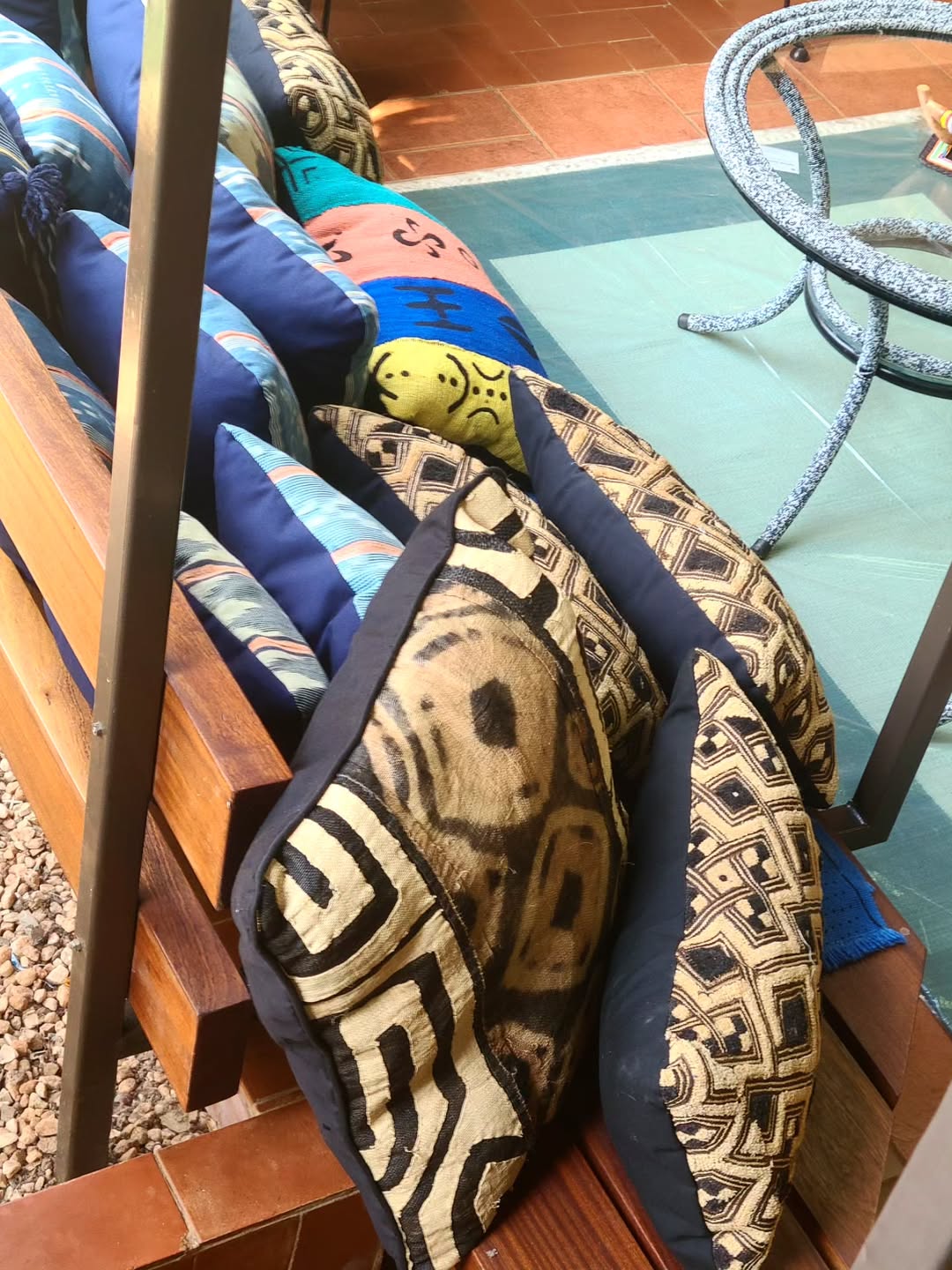 Artisan Pillow Ensemble - Maasai Vault of Patterned Breath – 'Enkátá Olkirenyi' (Path & Cushion).