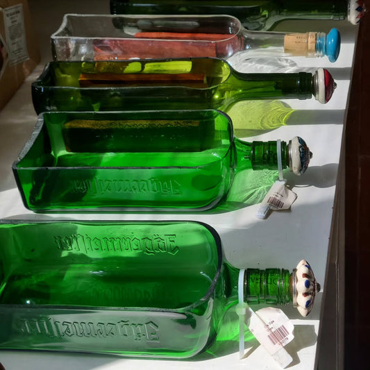 Repurposed Glass Vessel Ensemble - Maasai Vault of Poured Memory – 'Enkátá Enkare' (Liquid & Echo).