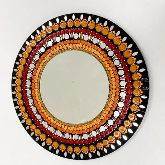 Sunburst Dotwork Mirror - Maasai Vault of Reflected Bloom – Enkátá Enkare (Mirror & Radiance).