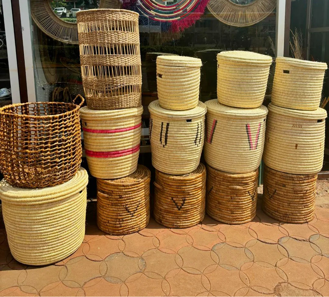 Artisan Basket Array in Earth & Signal Stripes - Circle of Contain & Color – Enkito e Oltau (Step of Offering).