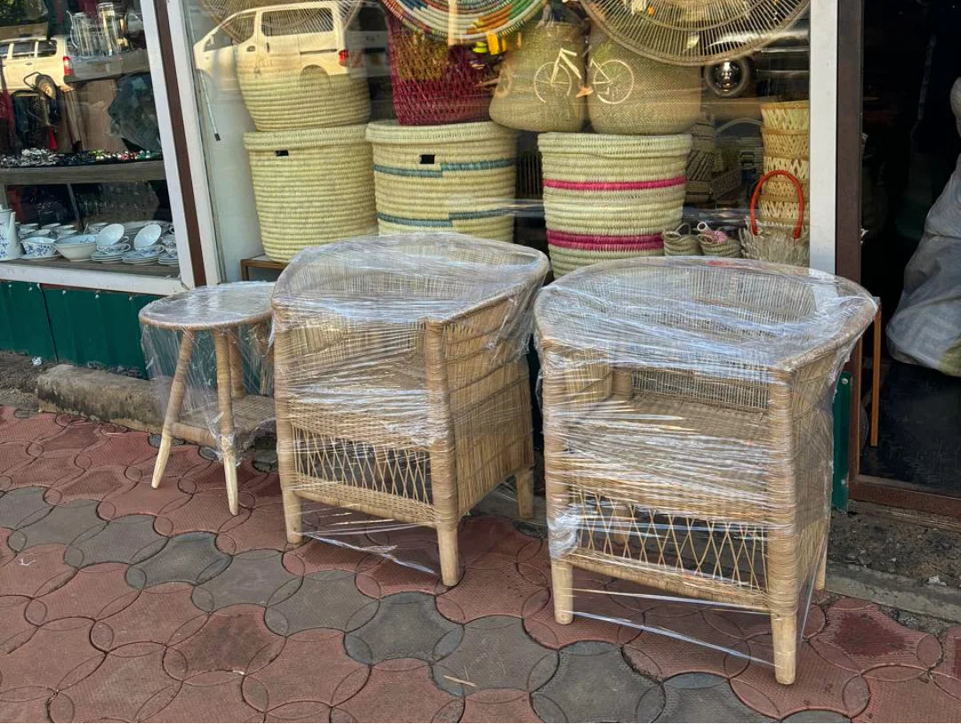 Wicker Lounge Set with Artisan Accents - Circle of Rest & Craft – Enkito e Emayian (Step of Celebration).