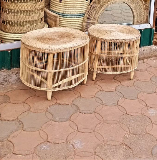 Woven Stools, Tables & Artisan Display - Circle of Structure & Story – Enkito e Oltau (Step of Gathering).