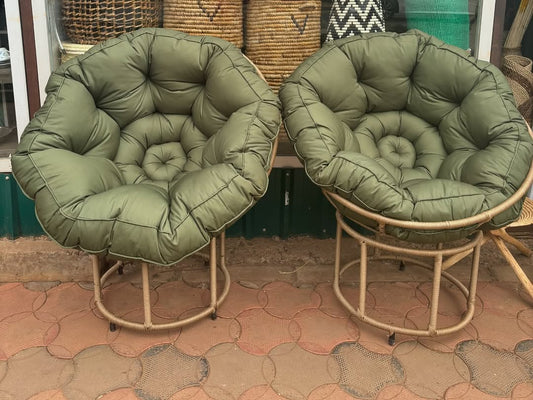 Twin Papasan Chairs with Basket Display - Circle of Ease & Offering – Enkito e Oltau (Step of Gathering).