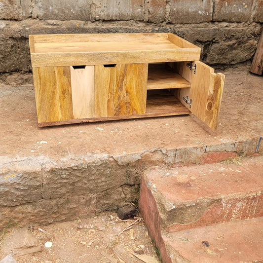 Slot & Shelf Cabinet Ritual Ensemble - Maasai Keeper of Flow – 'Enkátá Oltau' (Gathering Ground).