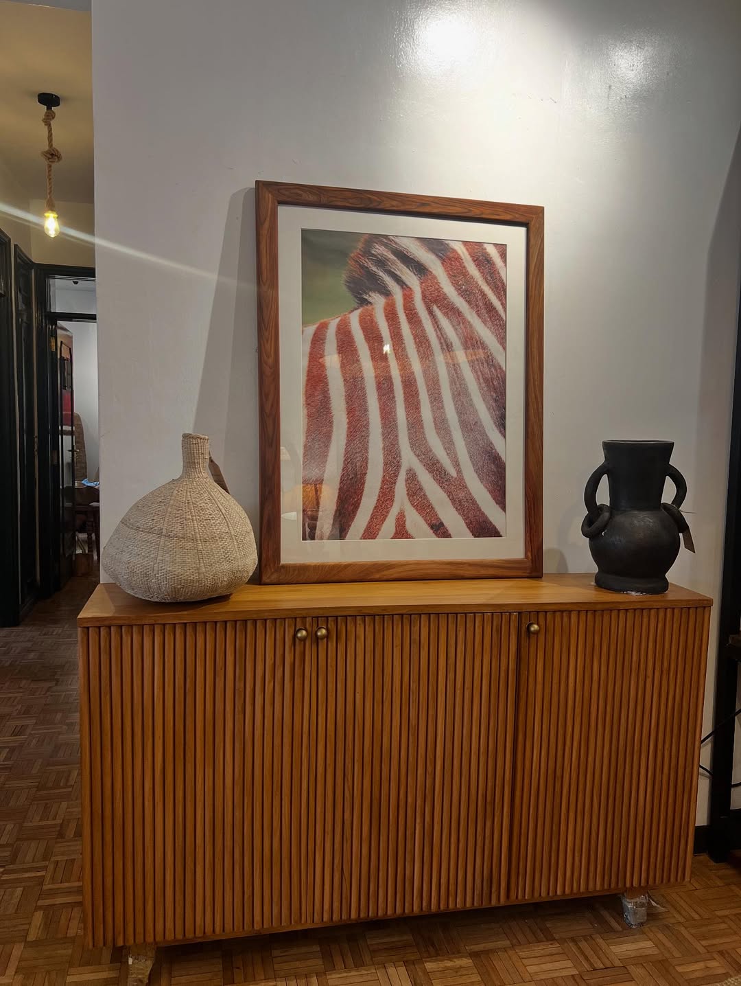 Maasai Striped Echo – 'Enkátá Olng’ej' (Echo Form) – Cabinet, Vessels & Ritual Art Ensemble.