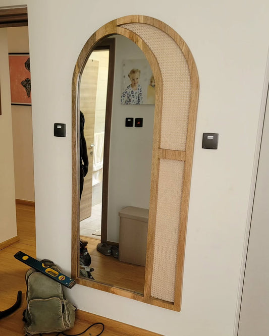 Arched Woven Reflection Ritual Ensemble - Maasai Mirror of Memory – 'Enkátá Emut' (Adornment & Echo).