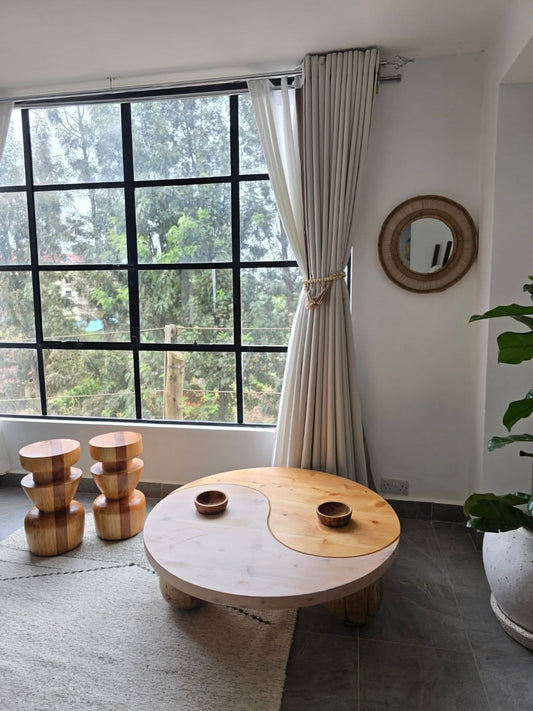 Sculptural Seating with Yin-Yang Table - Circle of Balance & Breath – Enkito e Nabo (Step of New Life).