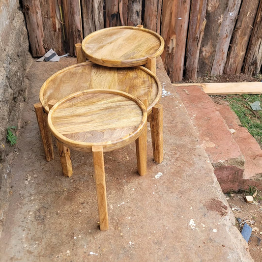 Nesting Table Ritual Ensemble - Maasai Trio of Breath – 'Enkátá Emut' (Adornment & Echo).