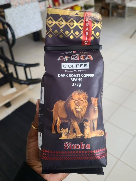 Maasai Coffee Vault of Brewed Majesty – Enkátá Simba (Lion & Pulse) – Dark Roast Ritual Beans