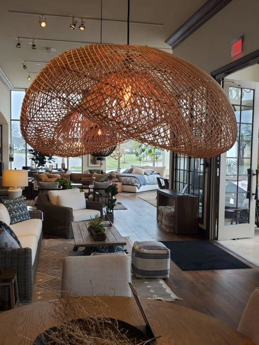 Cloud Pendant with Earth-Toned Interior - Circle of Light & Loft – Enkito e Ang’ (Step of Light).