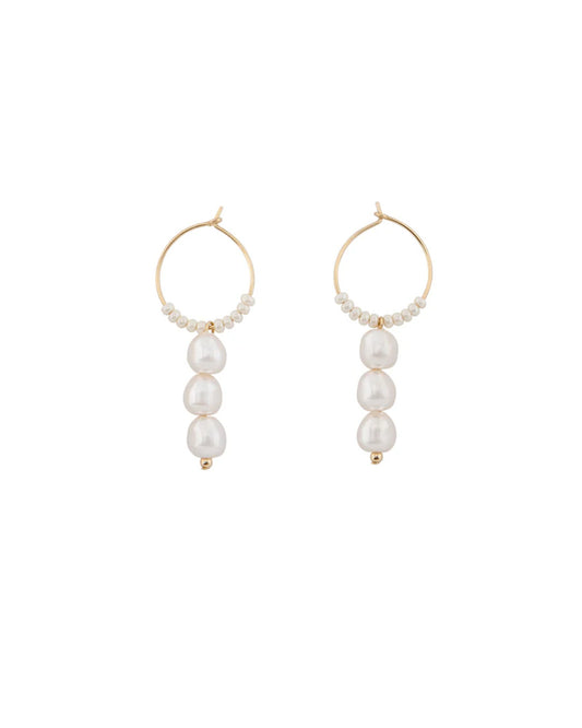 Heritage Drop Earrings in Gold & Baroque Pearl - Line of Flow & Purity – Enkito e Olainoni (Step of Light).