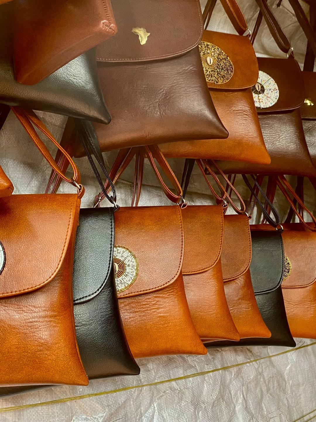 Embellished Leather Shoulder Bag – ‘Uzuri’ (Grace) Series.