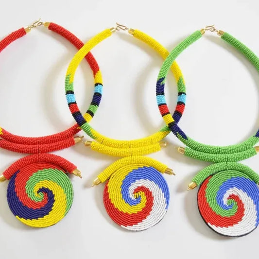 Spiral Pendant Necklace – ‘Mdundo wa Uhai’ (Rhythm of Life) Series.