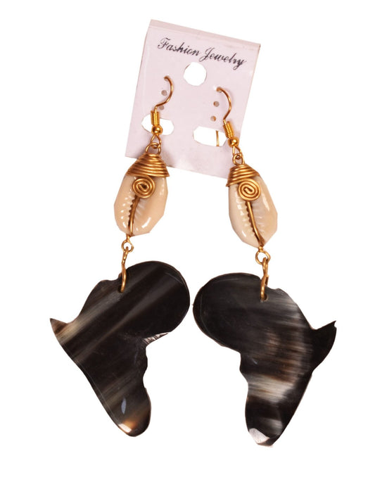 Africa Map Earrings – ‘Mwanga wa Mizizi’ (Light of the Roots) Series.