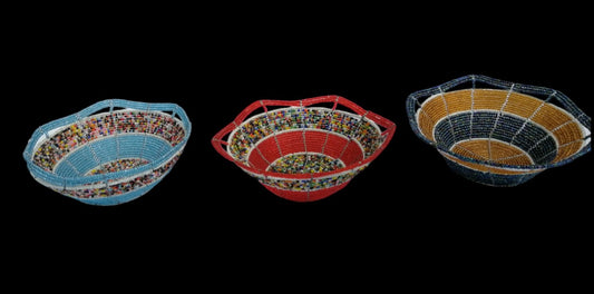 Triple-Hoop Beaded Earrings – Enkare e Sidai (River of Beauty) Series.