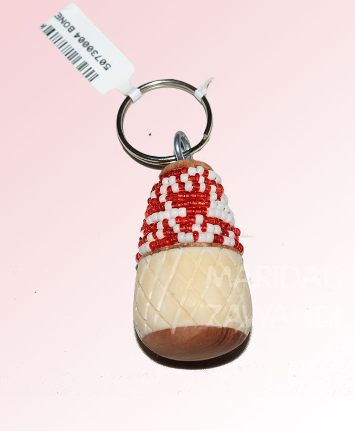 Carved Gourd Beaded Keychain – Olng’ejuk le Olkaria (Vessel of the Hearth) – Offering Edition.